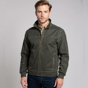 Kuhl Jacket Mens Medium Canvas Burr Vintage Gun Metal Patina Dye Pockets
